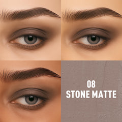 FV Matte Cream Eyeshadow Stick texture close-up shows velvety, pigmented formula for easy application.