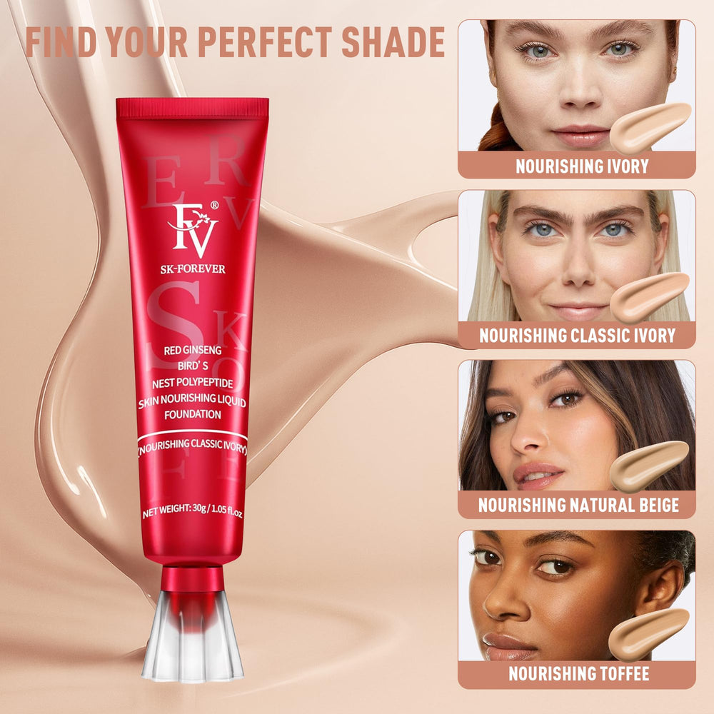FV medium-coverage formula conceals softly while keeping skin texture.