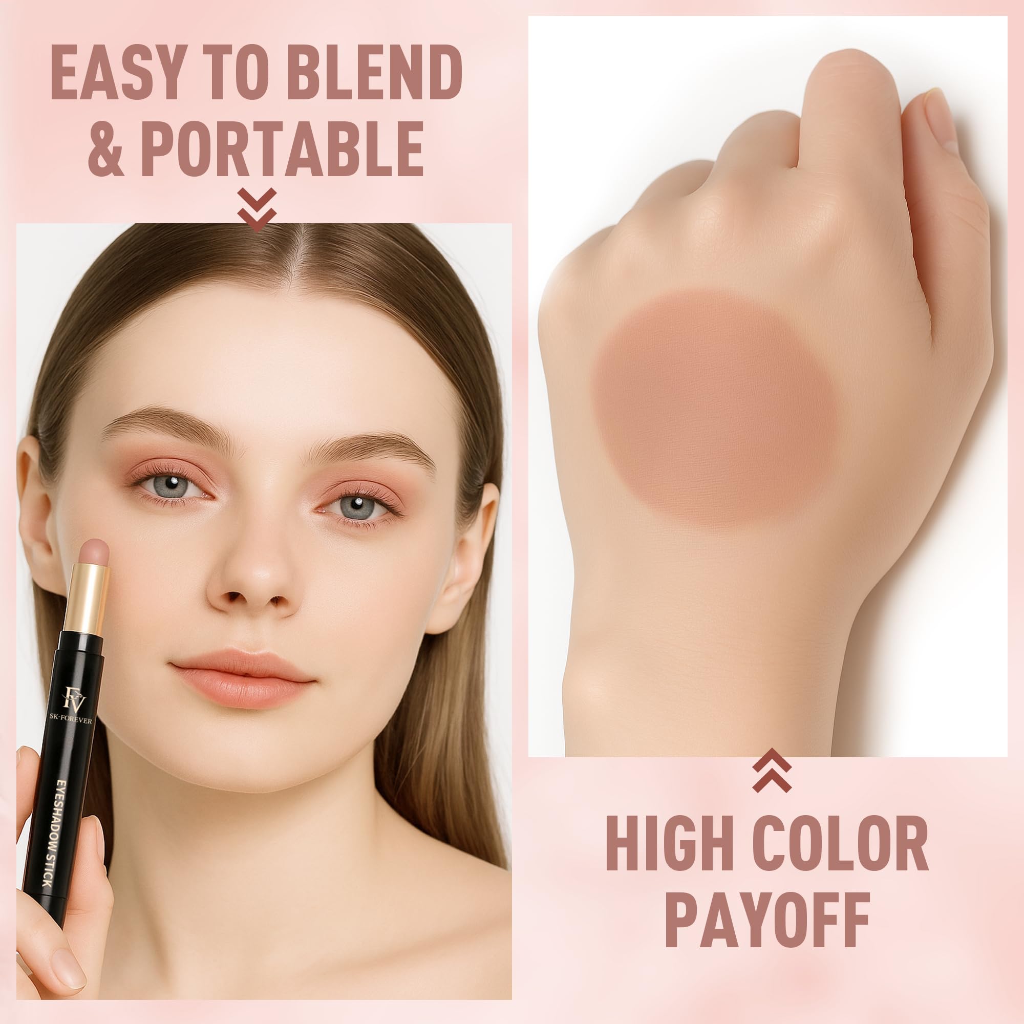 FV Sand Matte shade applied for precise everyday look