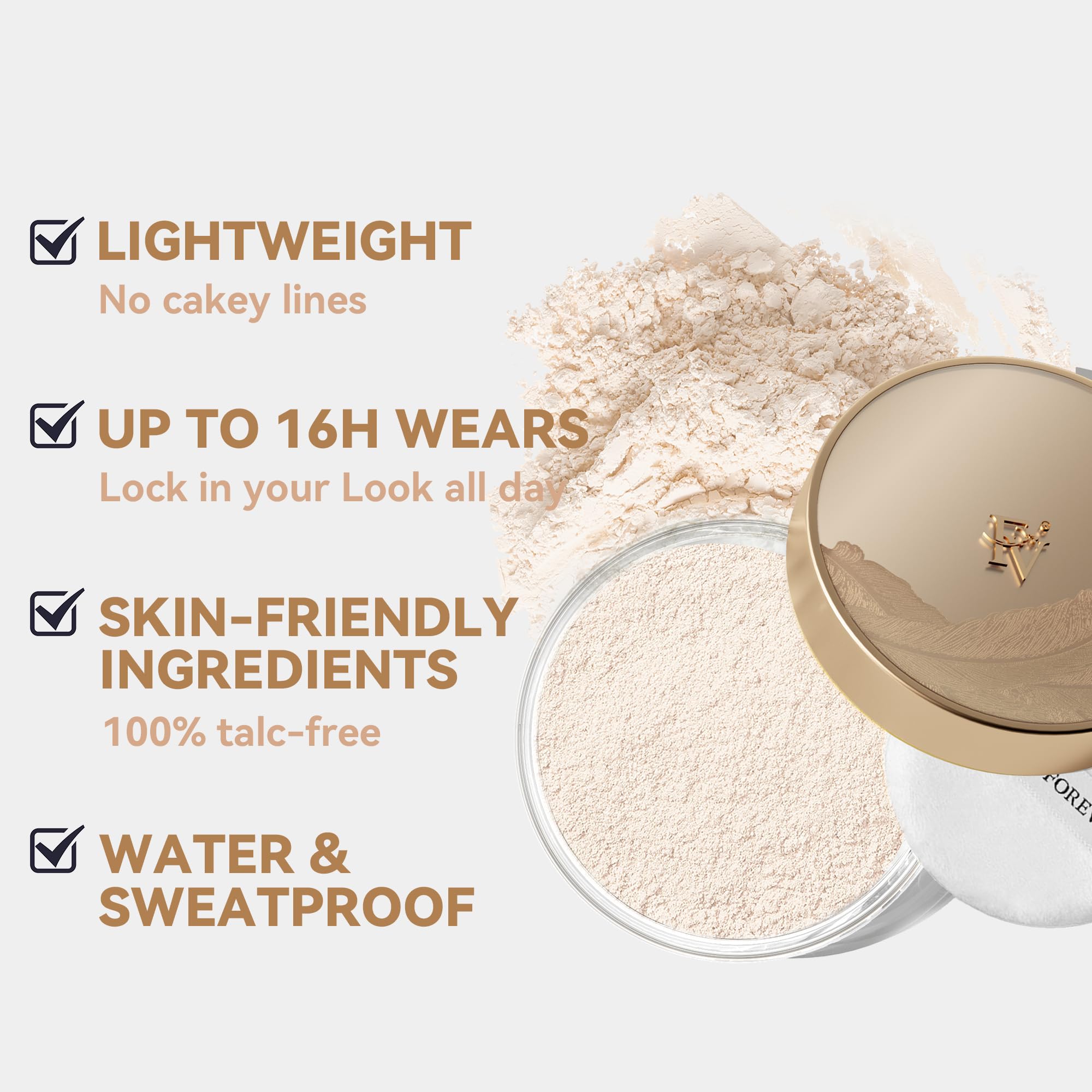 FV Translucent Powder oil-control for shine-free skin.
