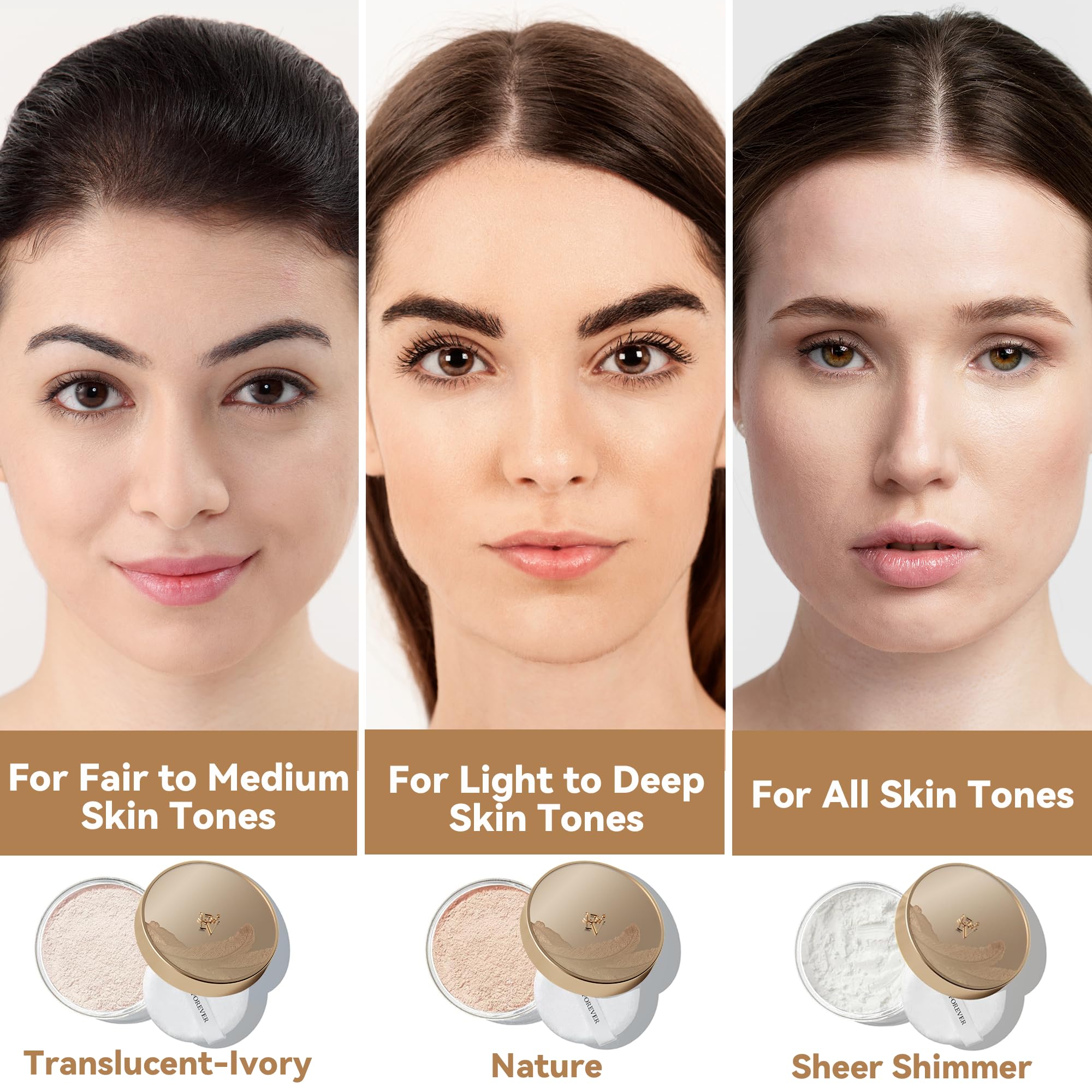 FV Translucent Powder setting makeup with long-lasting finish.