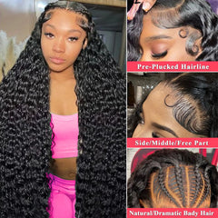 Fvocani HD transparent lace front for natural look and easy parting.