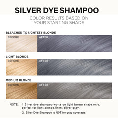 Rinse reveals a neutral silver tone with FVQUHVO color shampoo