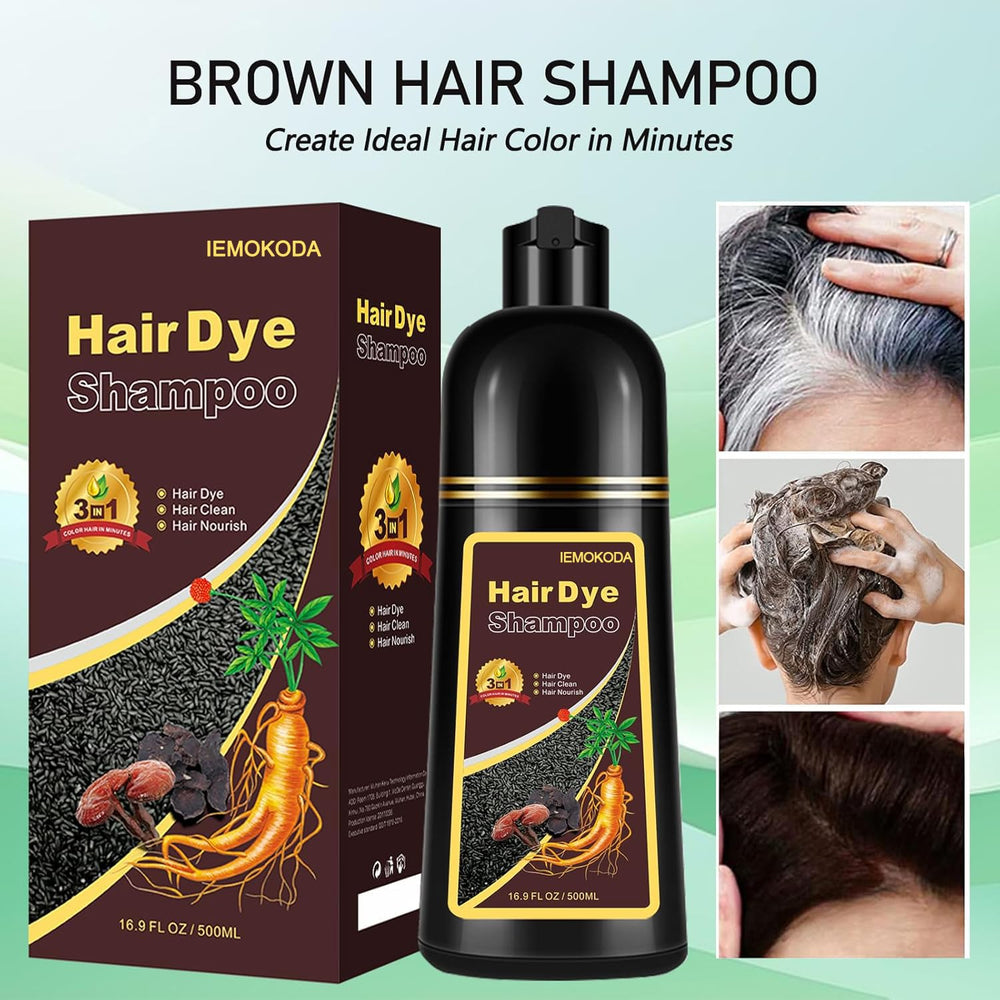 Fvquhvo hair dye shampoo 3-in-1 cleanses, colors, and conditions in one step