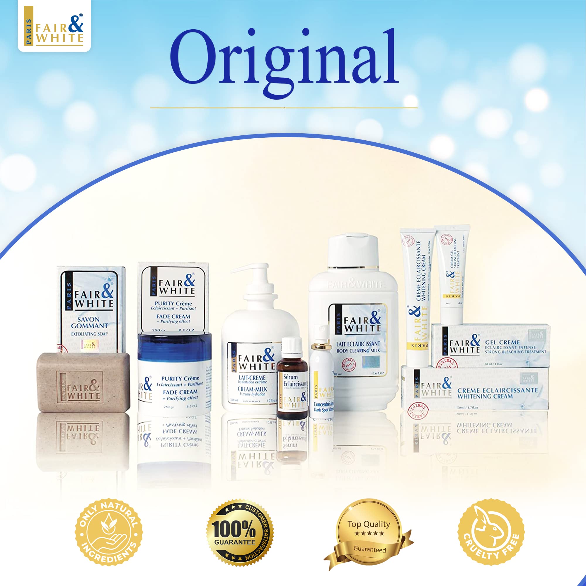 F&W Original Skin Brightening Cream front view of sturdy jar