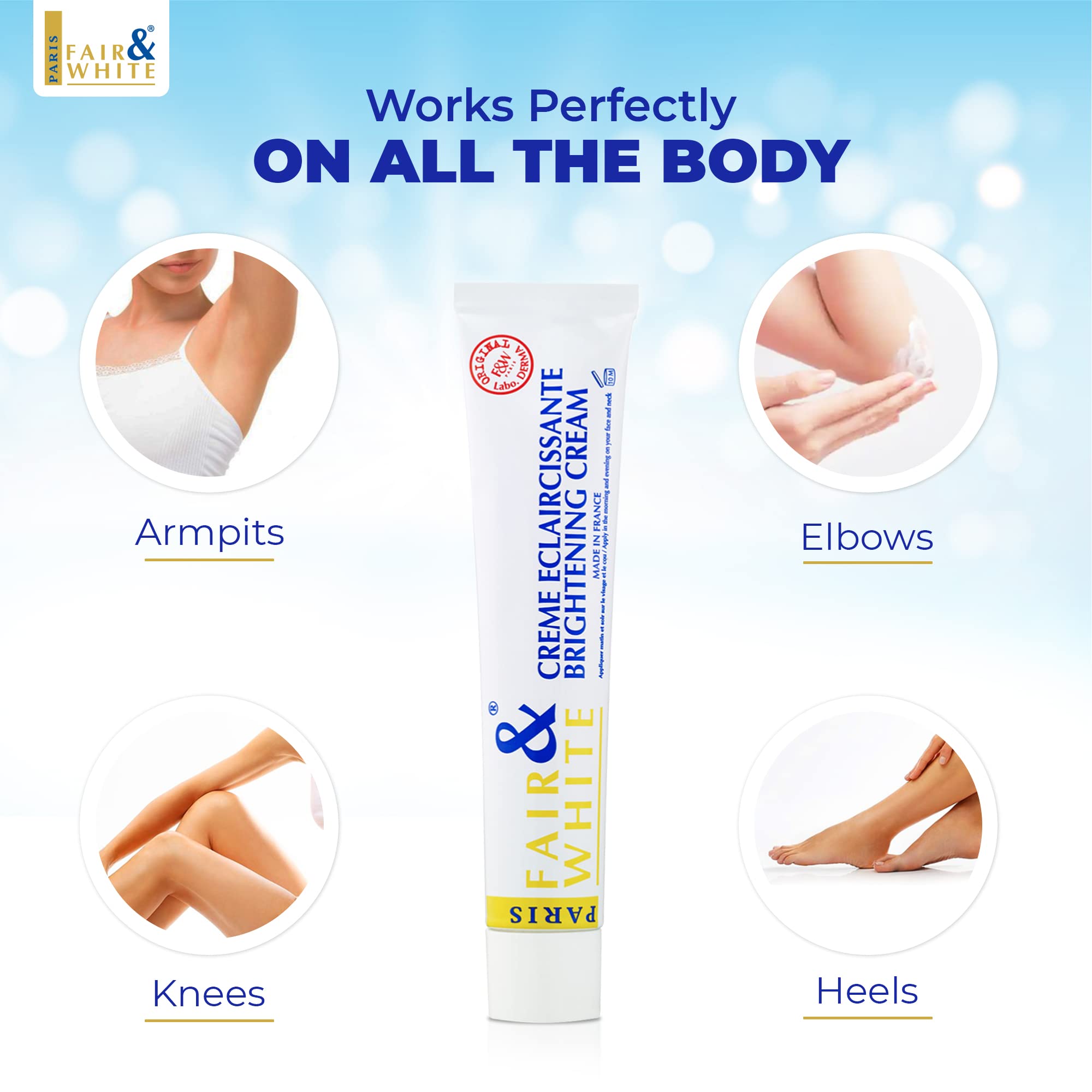 F&W Original Skin Brightening Cream spread demonstrates even application