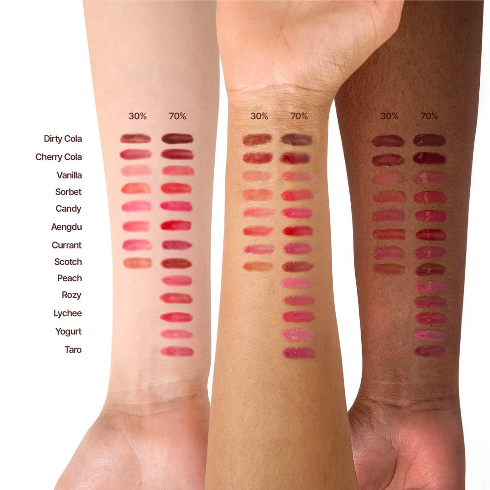 fwee 3D Voluming Gloss 70% rich before and after lips