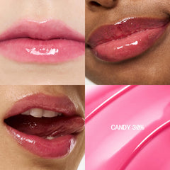 fwee 3D Voluming Gloss Candy 30% sheer wand applicator for smooth application.