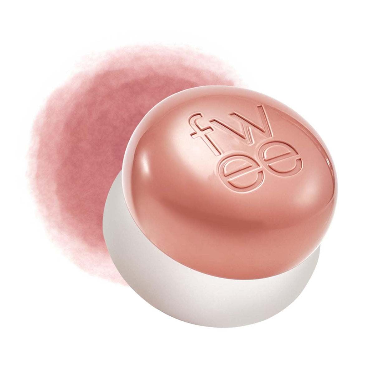 Fwee Blurry Pudding Pot bottle closeup highlighting creamy texture for seamless blush and lip color.