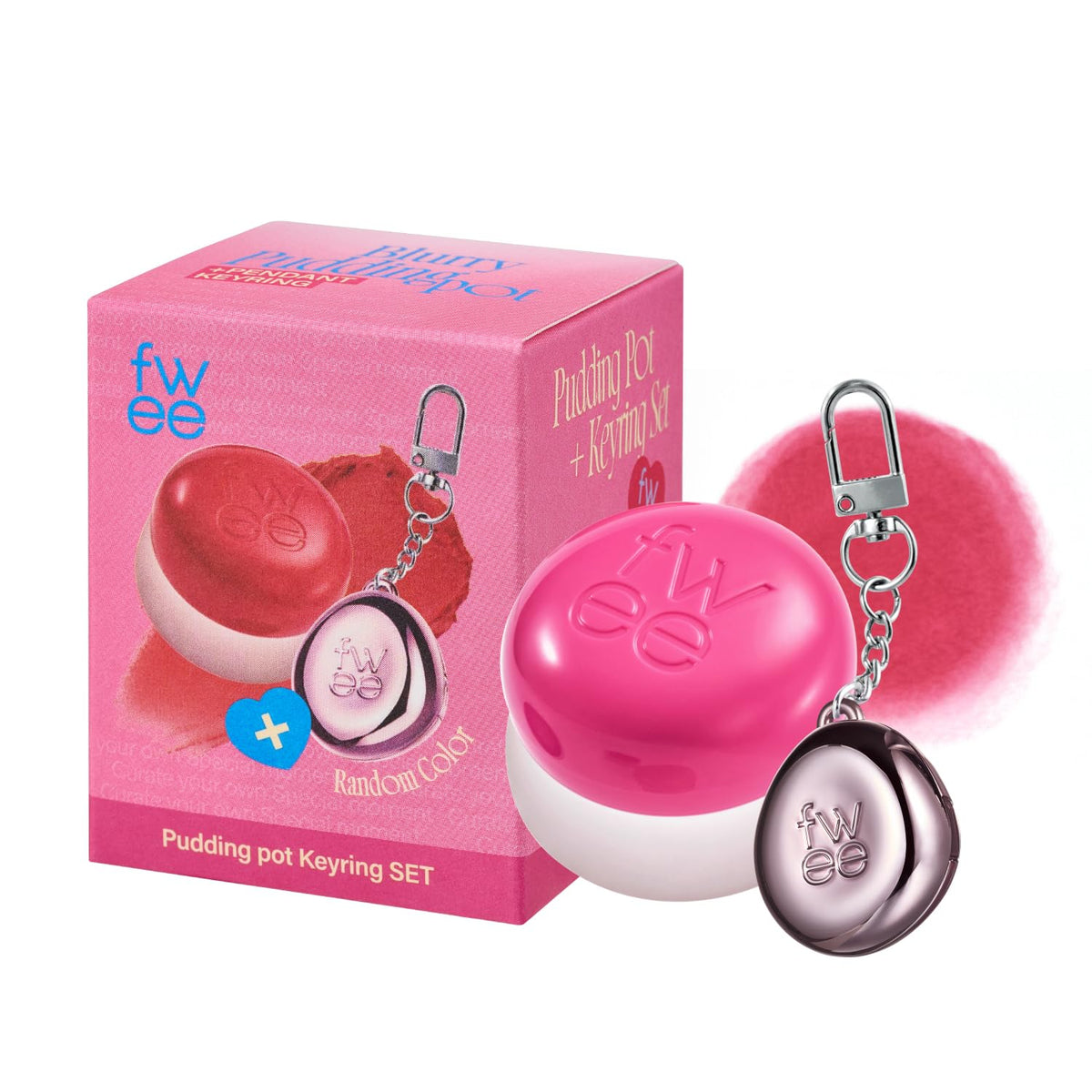 Fwee Blurry Pudding Pot cherry swatch for a natural soft matte finish