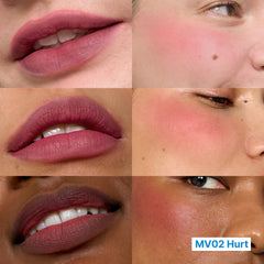 Fwee Blurry Pudding Pot lip close-up showing buildable color payoff.