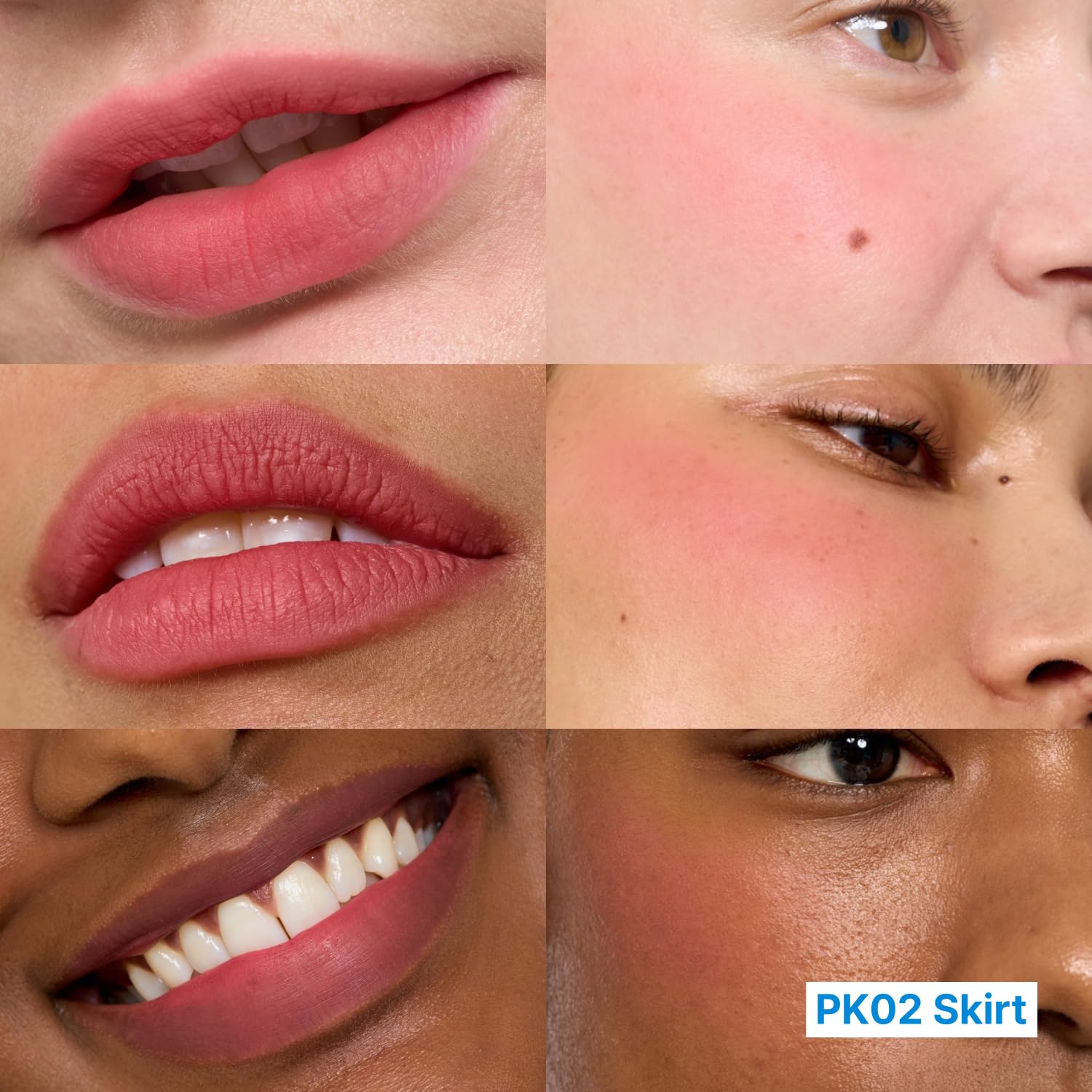 fwee Blurry Pudding Pot lip swatch demonstrates natural soft-matte lip finish.