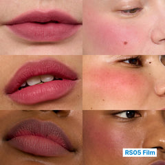 fwee Blurry Pudding Pot swatches in Rosy Mauve showing buildable color.