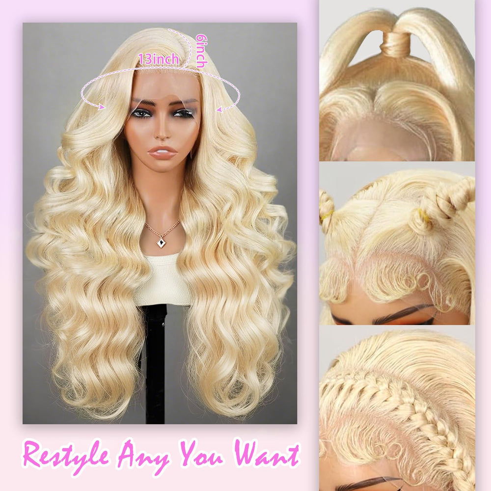 FXIMYLC body-wave hair appears shiny, natural, and easy to style