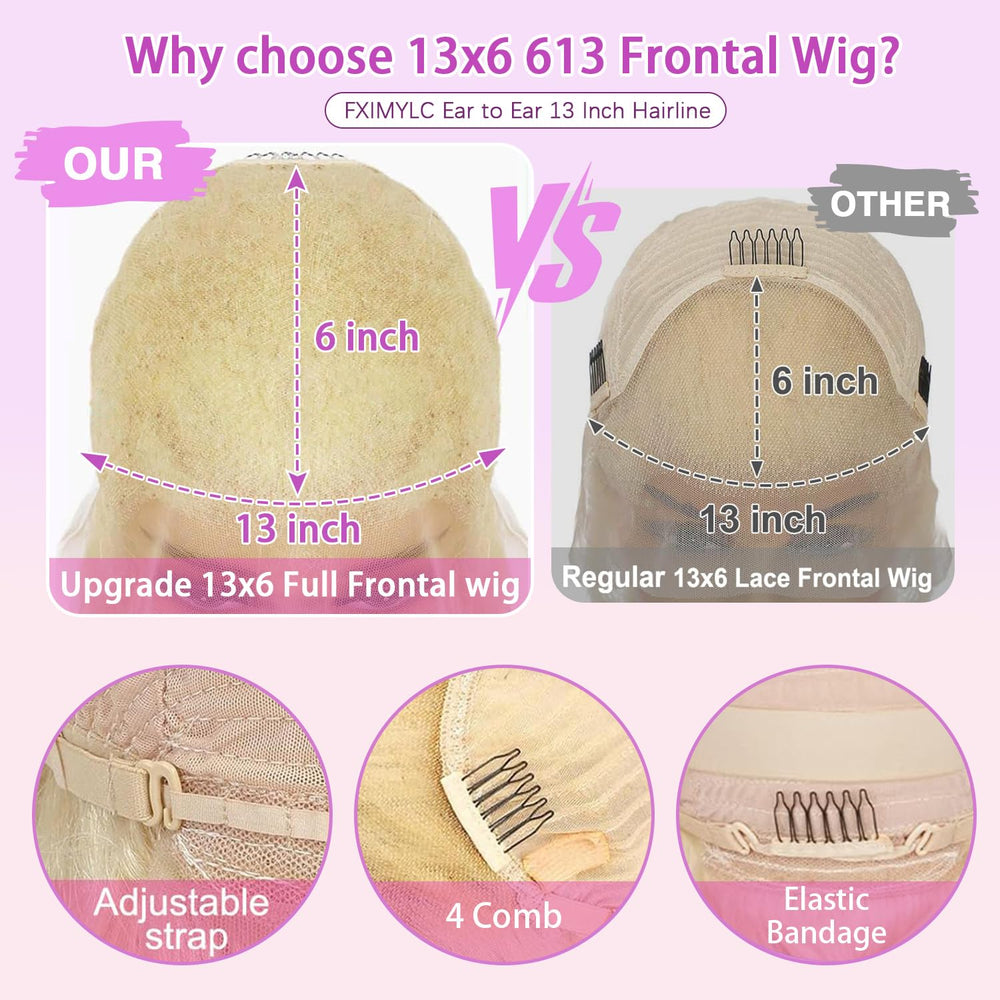 FXIMYLC pre-plucked and bleached lace-front for effortless dyeing
