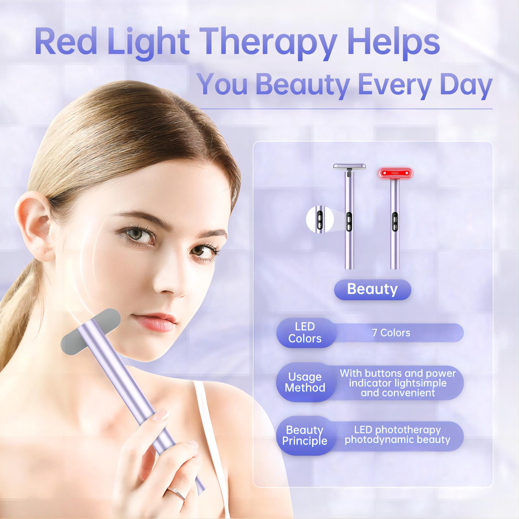 Fxtiaa bâton lumière bleu autour des yeux pour réduire la fatigue