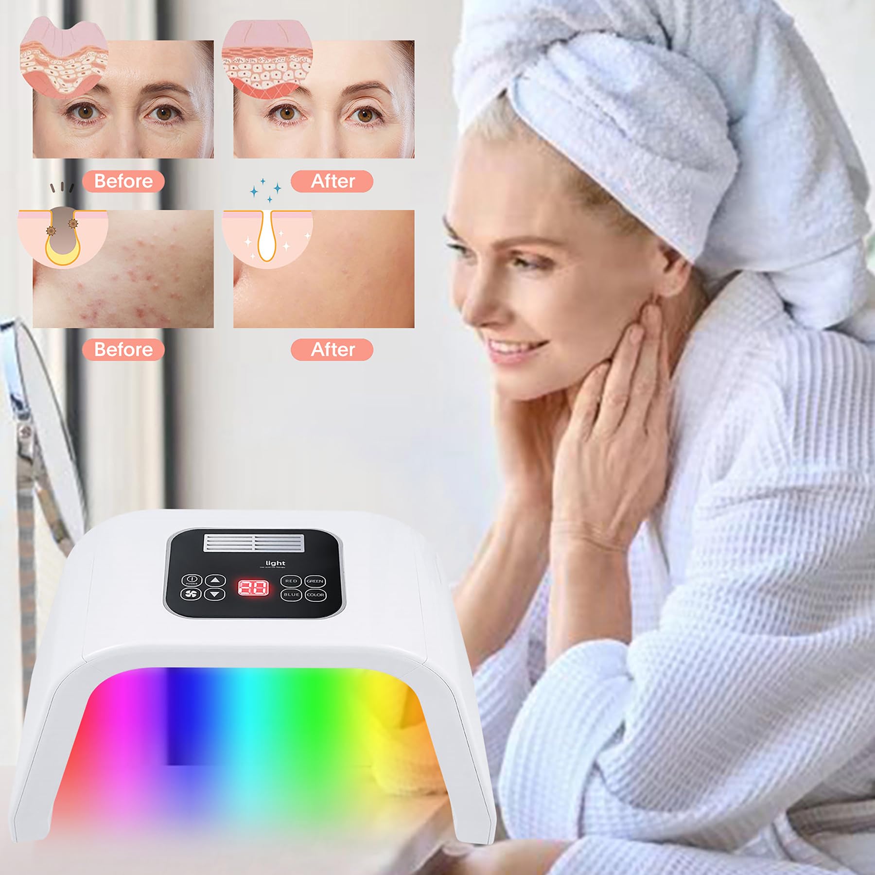Fxtiaa durable reusable LED mask designed for salon-quality results at home