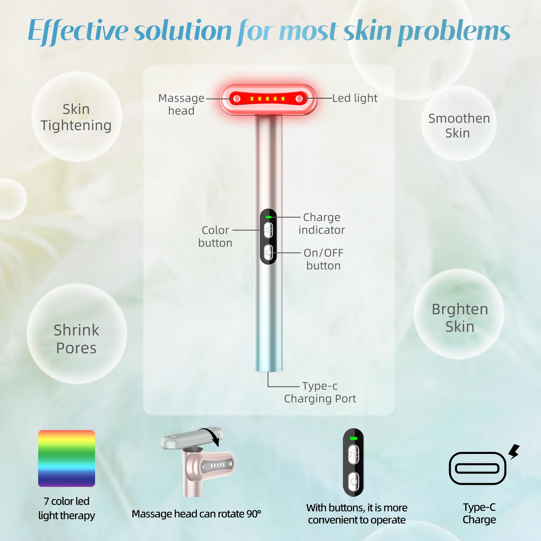 Fxtiaa Led Face Wand packaging gift-ready for gifting