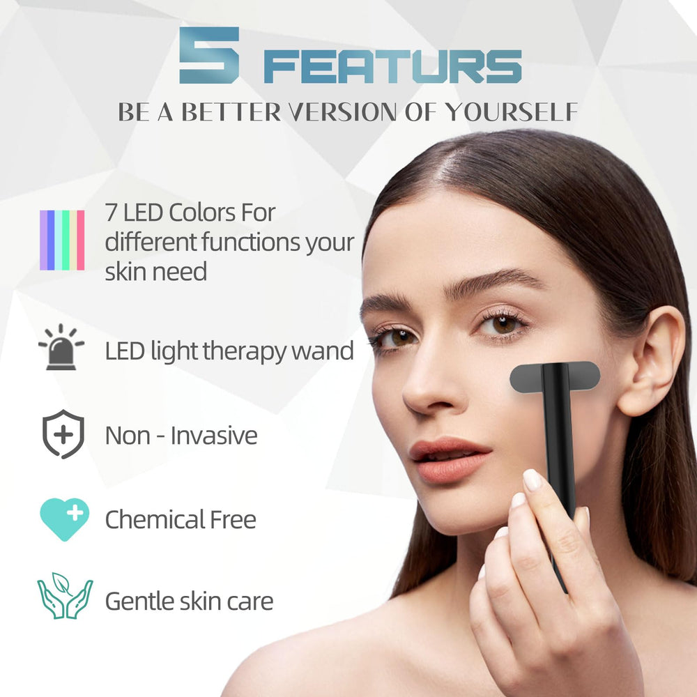 Fxtiaa wand with green light promotes skin tone balancing and calm complexion.
