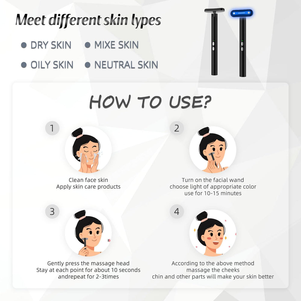 Fxtiaa yellow light helps brighten and even skin tone.