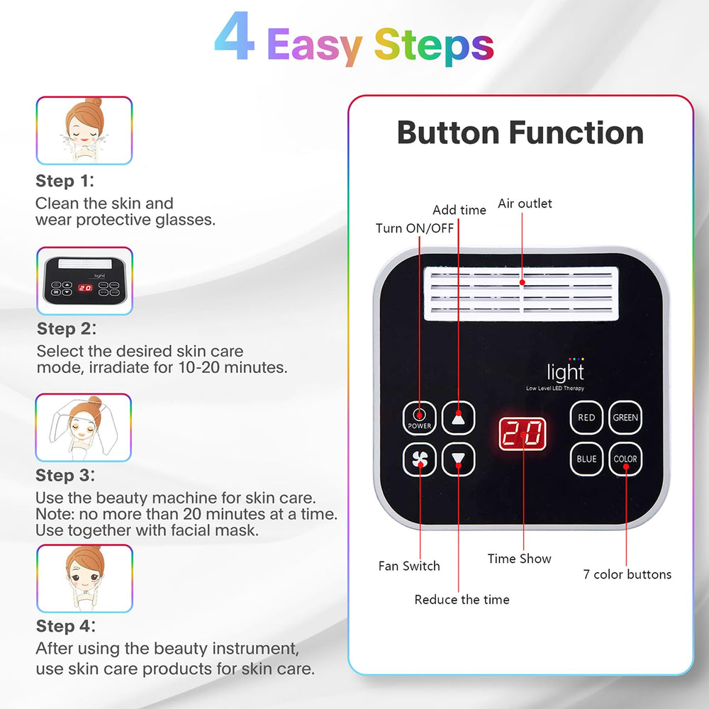 Fxtiaa red light session in progress for gentle at-home care