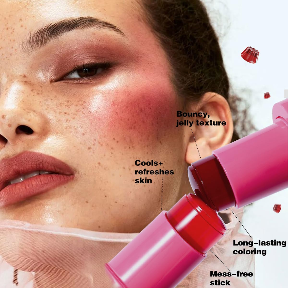 FYEBOO multi-use tint for lips and cheeks, convenient color.