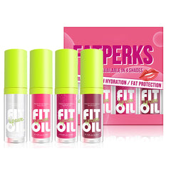 FYEBOO hydrating lip oil bottle provides deep moisture and natural shine.
