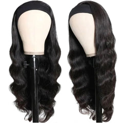 Fylora headband wig adjustable band with Velcro snaps for a secure fit.