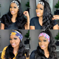 Fylora glueless headband wig no lace design for fast, secure wear.