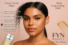 FYN Beauty Hair Wax Stick tropical coconut fragrance enhances refreshing styles.