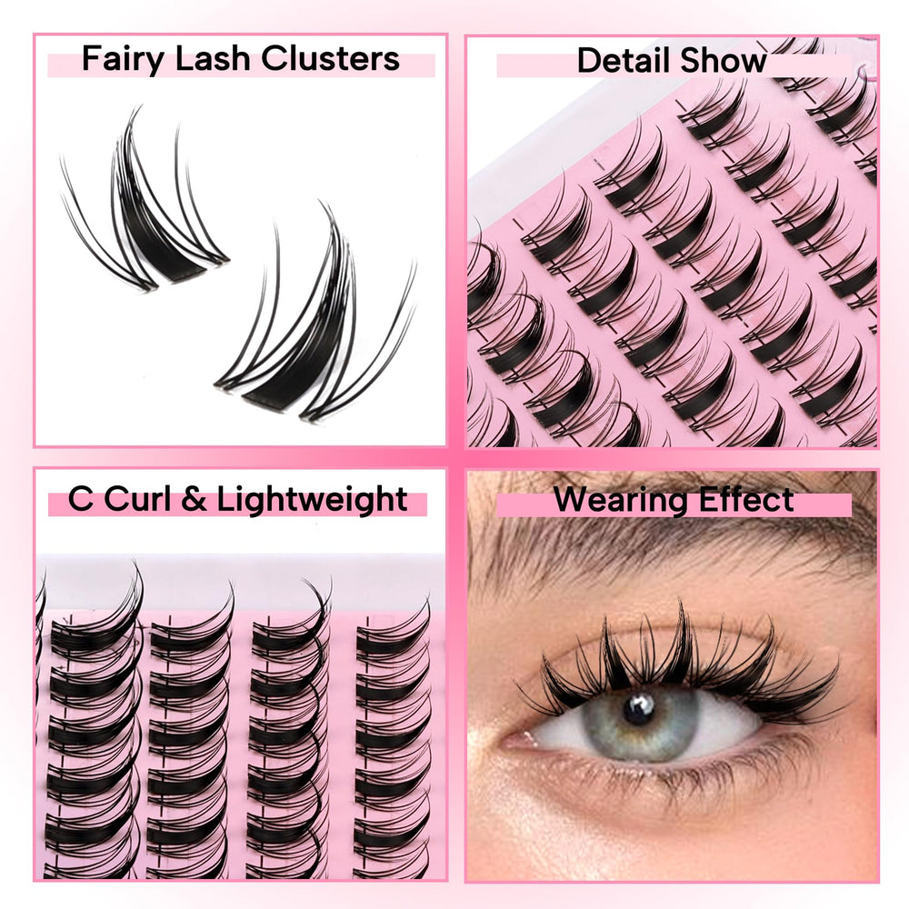 Fyonas anime-style lashes 10-16mm enhance eye size for a playful look