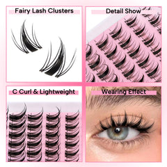 Fyonas anime-style lashes 10-16mm enhance eye size for a playful look