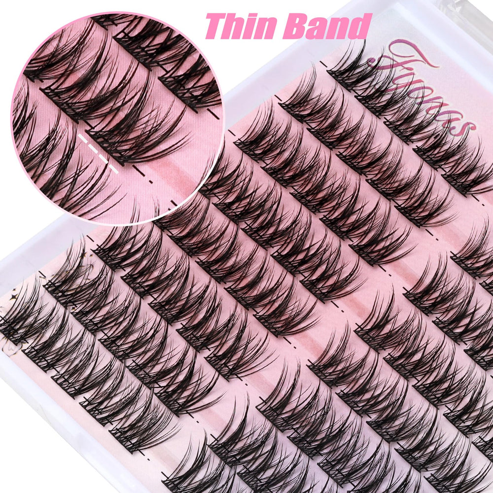 Fyonas Wispy Lash Clusters imported fibers offer soft texture and durability