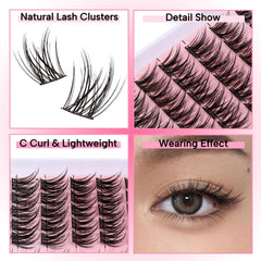 Fyonas Wispy Lash Clusters lightweight band for comfortable all-day wear