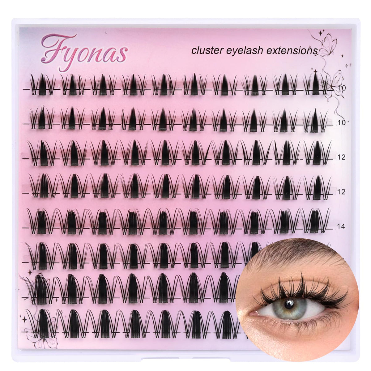Fyonas Manga Lash Clusters spiky lashes for dramatic anime-style eyes at home
