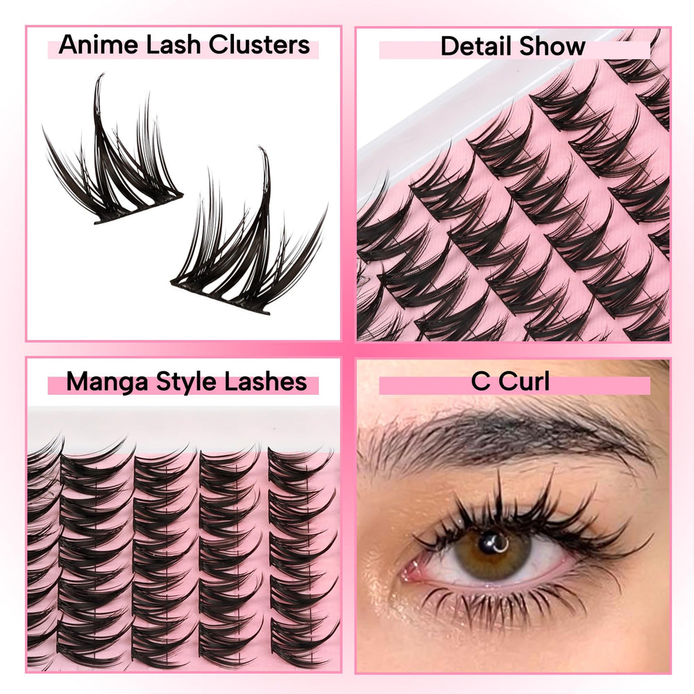 Fyonas manga style lashes with 10-12-14 lengths for versatile looks.