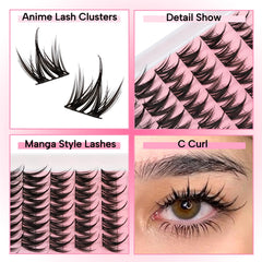 Fyonas manga style lashes with 10-12-14 lengths for versatile looks.