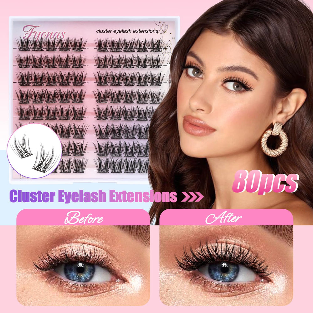 Fyonas Wispy Lash Clusters manga-style 11-13mm creates natural drama