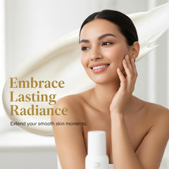 FYRKOA NU YU post-wax skin glow with lightweight serum.