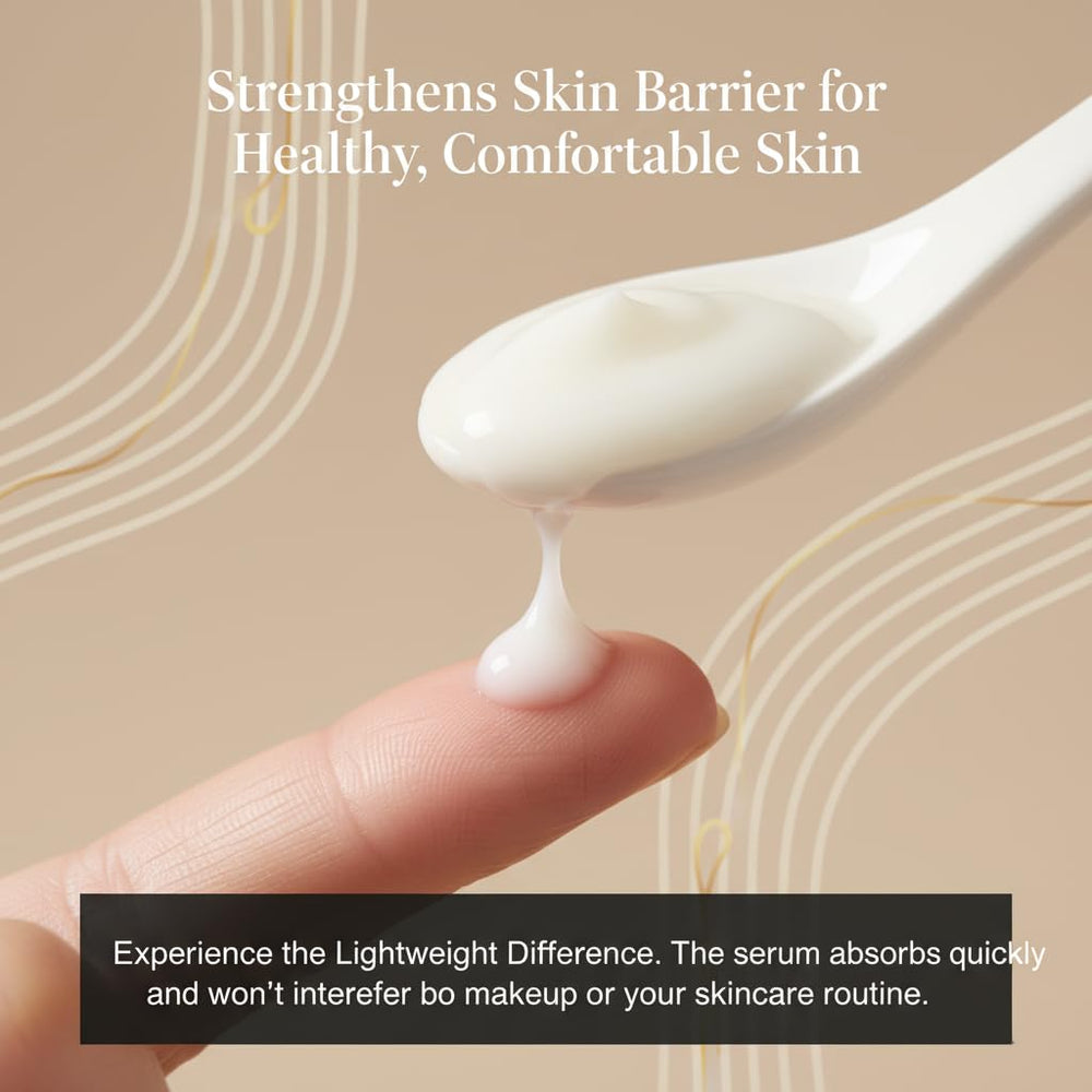 FYRKOA NU YU serum applied to the face for comfort after waxing.