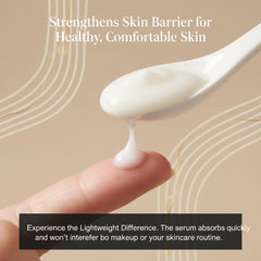 FYRKOA NU YU serum applied to the face for comfort after waxing.