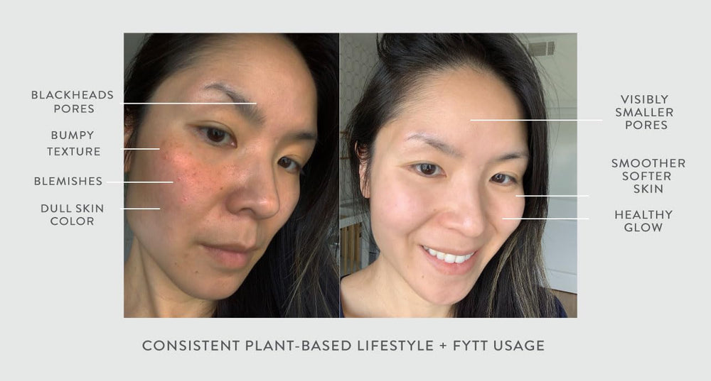 Fytt Gain Strength mask ingredient swatches hint at nourishing botanical components.
