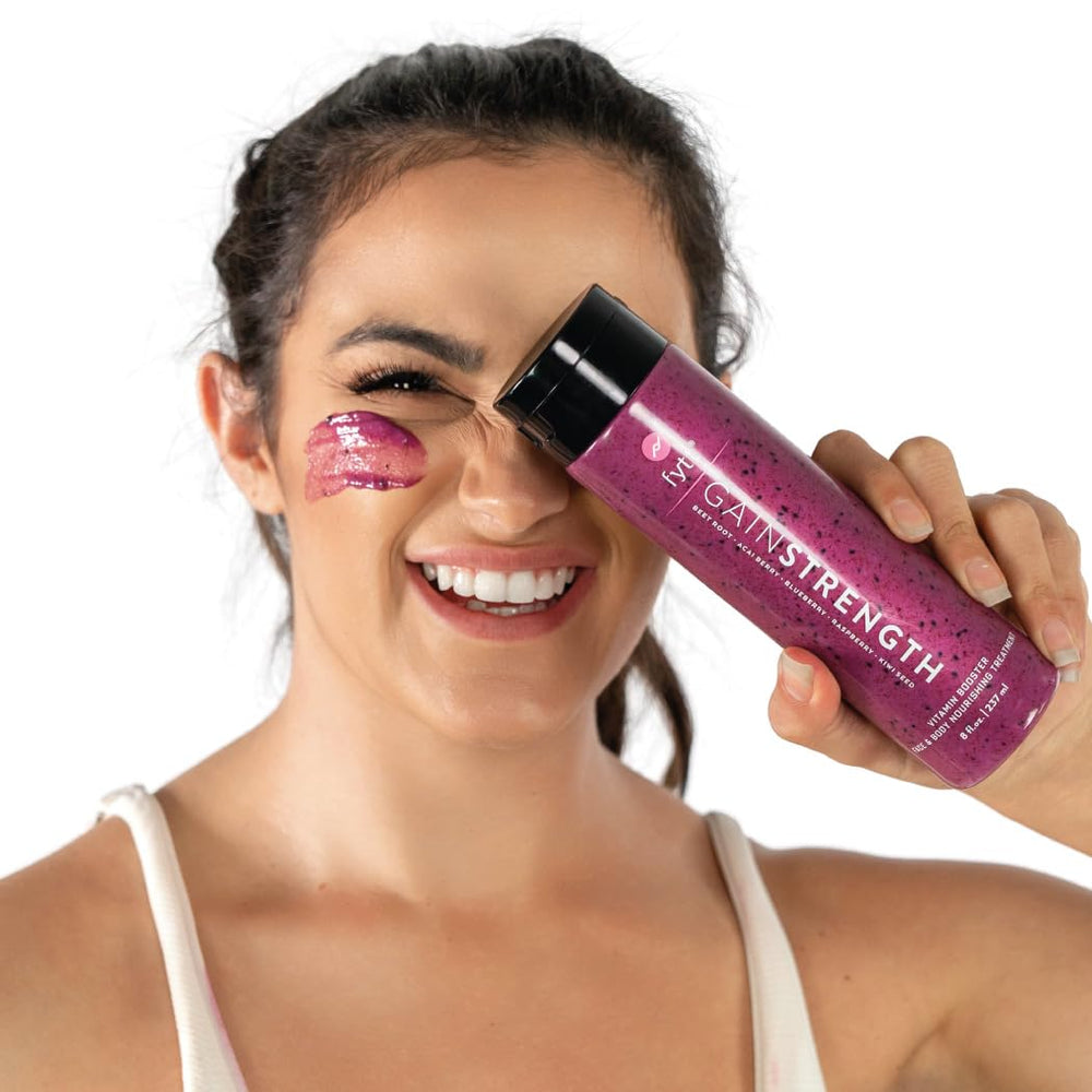 Fytt Gain Strength mask label detail highlights clean ingredients and skin-renewing potential.