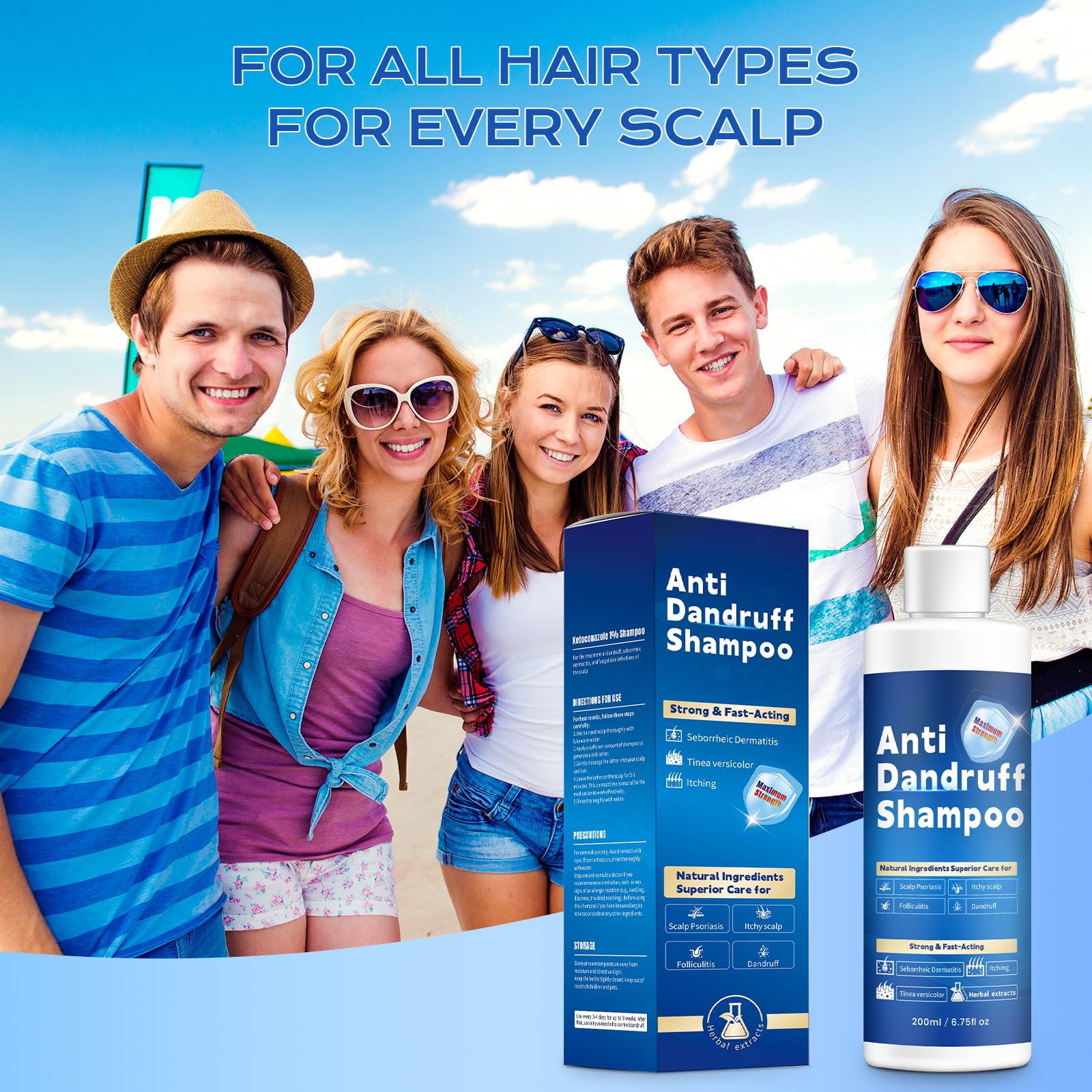 FYZMTL ingredients-palette highlights key antifungal agents for scalp health.