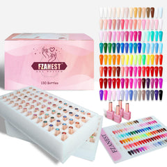 FZANEST gel nail polish set in a full color range for versatile salon-ready nails