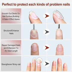 FZANEST sheer color gel in nude tint for a natural manicure.