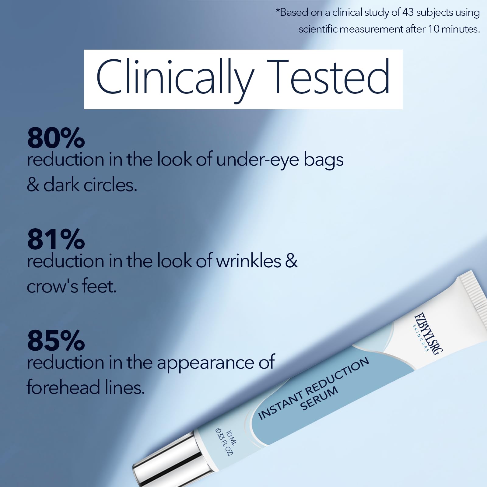 FZBYYLSRG Rapid Reduction Eye Serum comes with a convenient pump for precise application.
