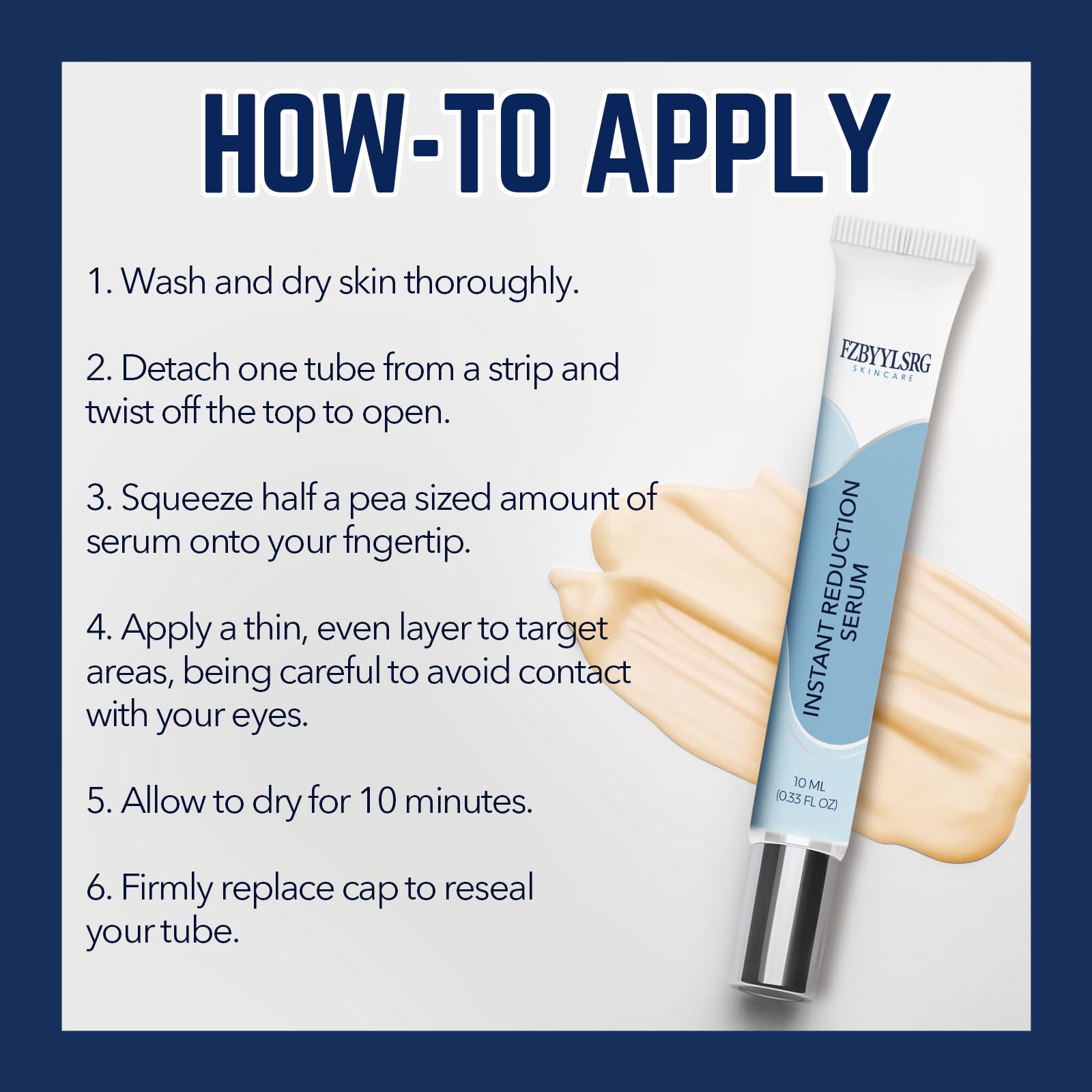 FZBYYLSRG Rapid Reduction Eye Serum nourishes the under-eye area for lasting moisture.