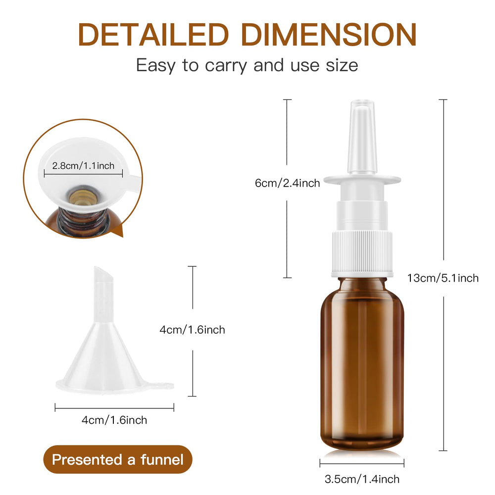 FZENeast glass amber bottles set of 6 protects contents during travel.