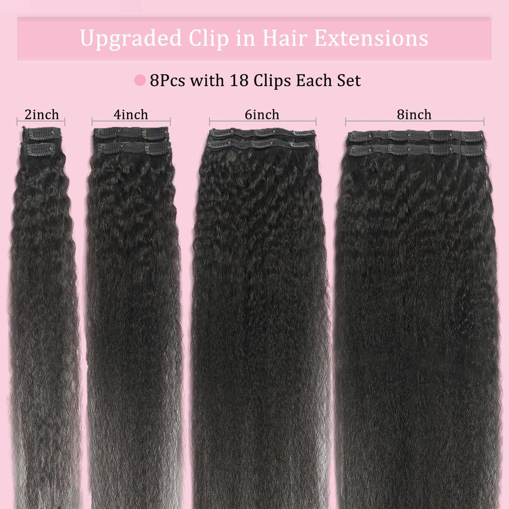 FZV clip-in extensions easy to apply in minutes.